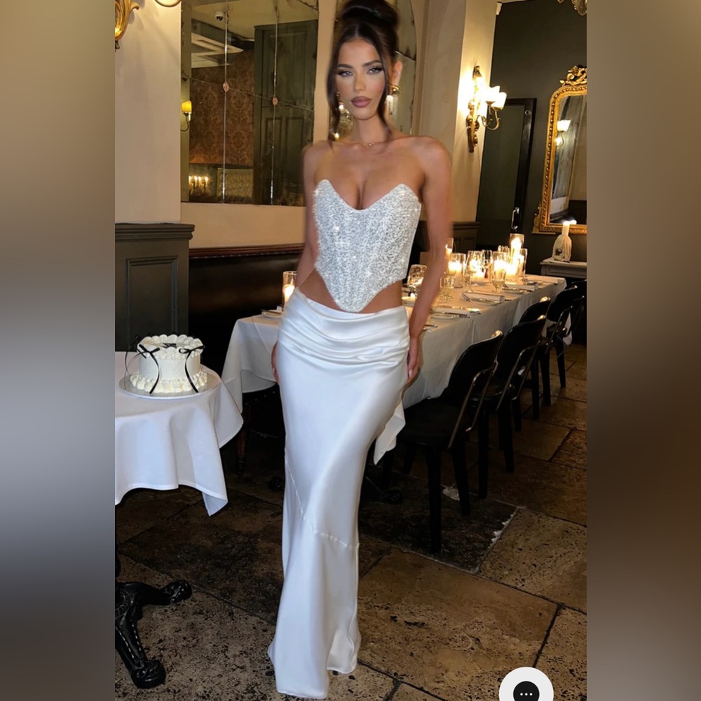 BabyBoo Bernadette maxi skirt in Ivory